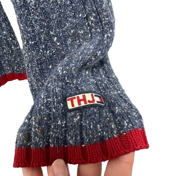 Tommy Hilfiger Jeans Women's Sweater M Crewneck Acrylic Cotton Wool Blend Ribbed - Picture 3 of 9